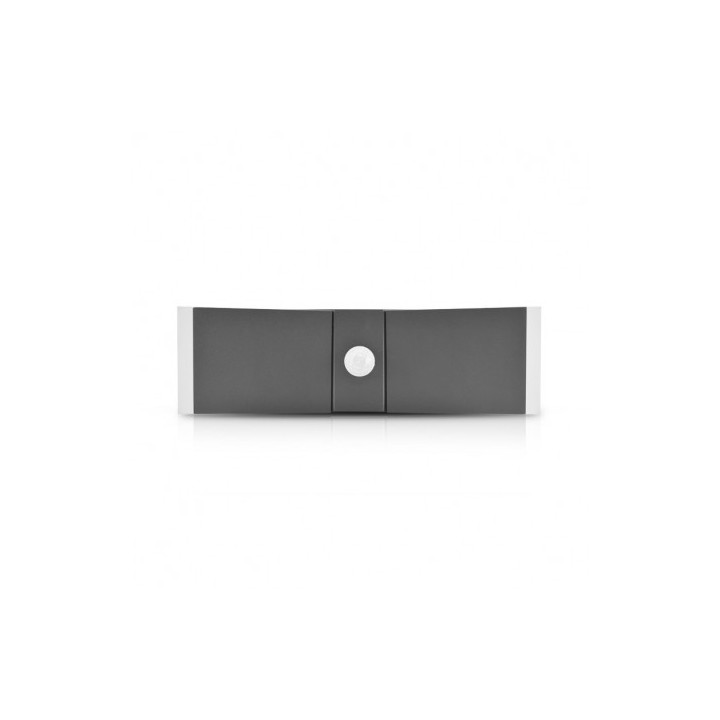 Miidex Lighting - Applique murale LED 13W 770 LM Détecteur 3000K Gris IP54 - Réf : 67815