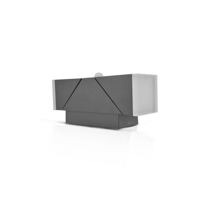Miidex Lighting - Applique murale LED 13W 720 LM Détecteur 4000K Gris IP54 - Réf : 67816