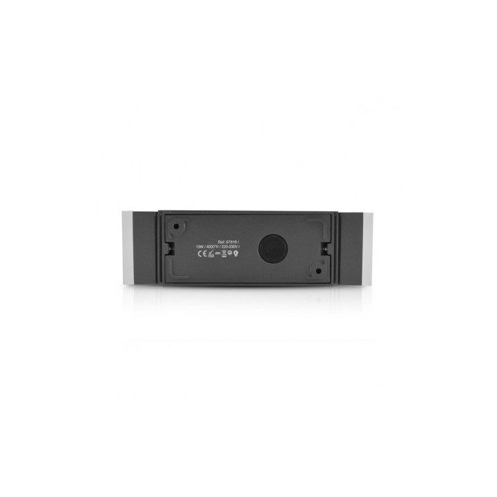 Miidex Lighting - Applique murale LED 13W 720 LM Détecteur 4000K Gris IP54 - Réf : 67816
