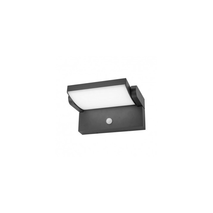 MIIDEX Casper - Applique murale orientable LED 12W 720 LM Détecteur 3000K Gris IP54 - Réf : 67809