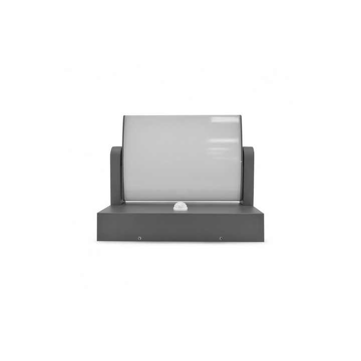 Miidex Lighting - Applique murale orientable LED 12W 720 LM Détecteur 3000K Gris IP54 - Réf : 67809