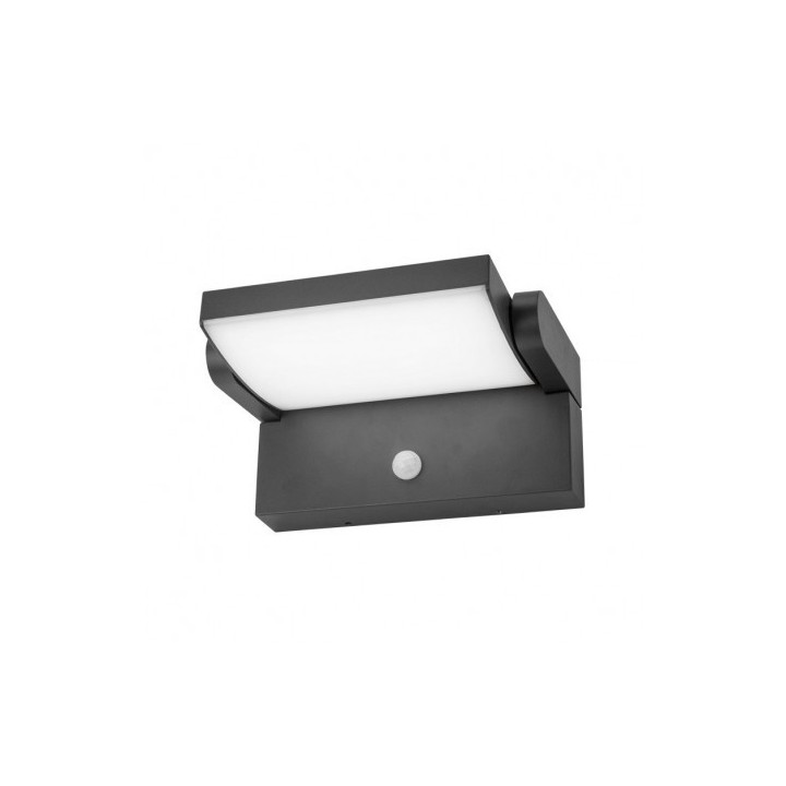 MIIDEX Casper - Applique murale orientable LED 12W 720 LM Détecteur 4000K Gris IP54 - Réf : 67810