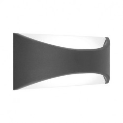 MIIDEX Merlot - Applique murale LED 12 WATT 230V 3000K Anthracite IP65 - Réf : 70421