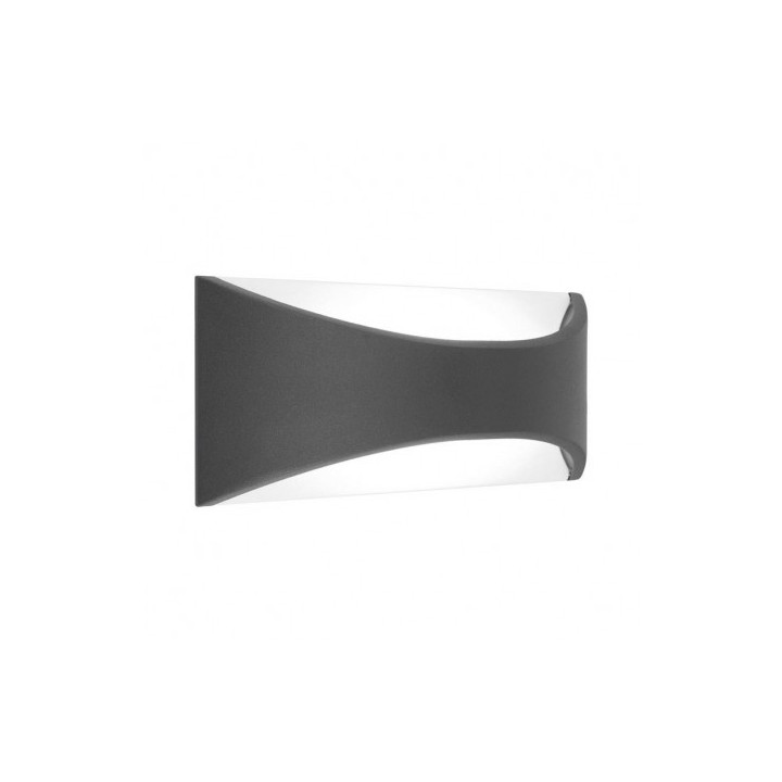 MIIDEX Merlot - Applique murale LED 12 WATT 230V 3000K Anthracite IP65 - Réf : 70421