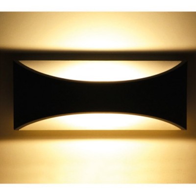 Miidex Lighting - Applique murale LED 12 WATT 230V 3000K Anthracite IP65 - Réf : 70421