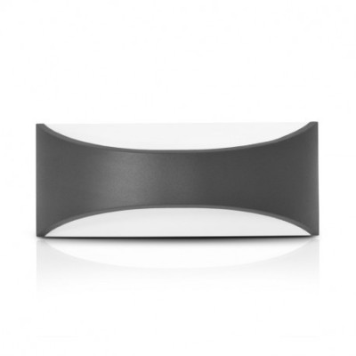Miidex Lighting - Applique murale LED 12 WATT 230V 3000K Anthracite IP65 - Réf : 70421