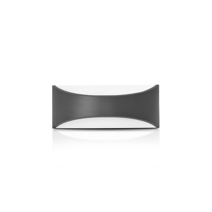 Miidex Lighting - Applique murale LED 12 WATT 230V 3000K Anthracite IP65 - Réf : 70421