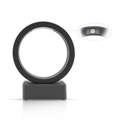 Miidex Lighting - Applique murale LED 16W 230V 3000K Anthracite IP65 - Réf : 70411