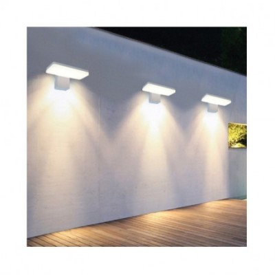Miidex Lighting - Applique murale LED 12W 3000K Blanc IP65 - Réf : 7046