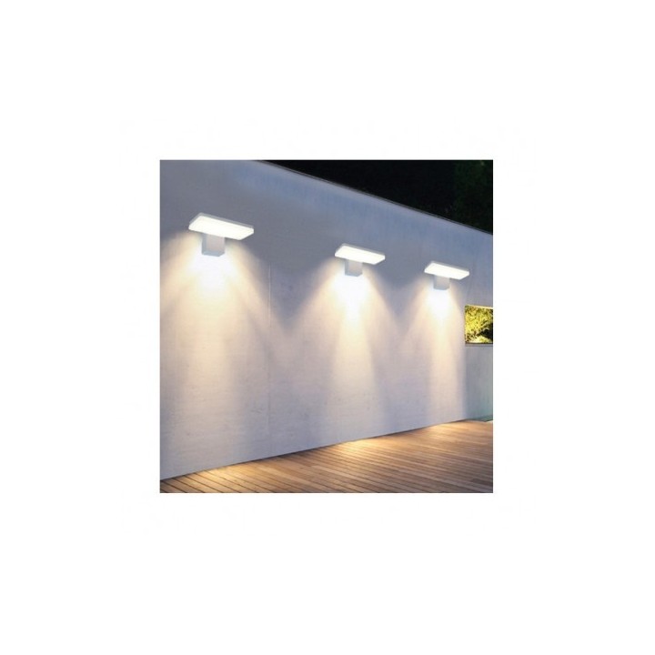 Miidex Lighting - Applique murale LED 12W 3000K Blanc IP65 - Réf : 7046