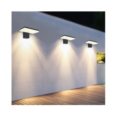 Miidex Lighting - Applique murale LED 12 WATT 230V 3000K Anthracite IP65 - Réf : 70461