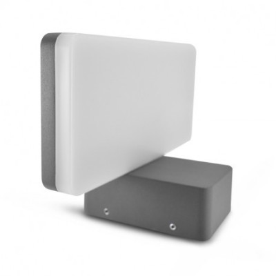 Miidex Lighting - Applique murale LED 12 WATT 230V 3000K Anthracite IP65 - Réf : 70461