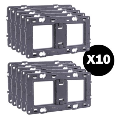 Legrand - Support pour fixation à vis Batibox - montage horiz/vert -pour 2 postes -4/5 mod - Réf : 080252