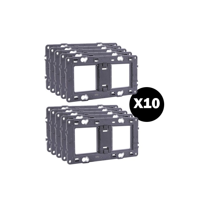 Legrand - Support pour fixation à vis Batibox - montage horiz/vert -pour 2 postes -4/5 mod - Réf : 080252