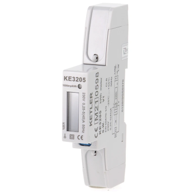 KETLER - Compteur d'énergie monophasé 45A - Certifié MID - Réf : KE3205