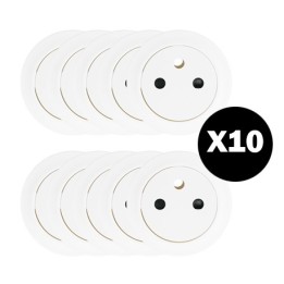 Legrand Céliane - Enjoliveur pour Prise 2P+T Surface - Blanc - Réf : 068111(10)