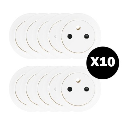 Legrand Céliane - Enjoliveur pour Prise 2P+T Surface - Blanc - Réf : 068111(10)
