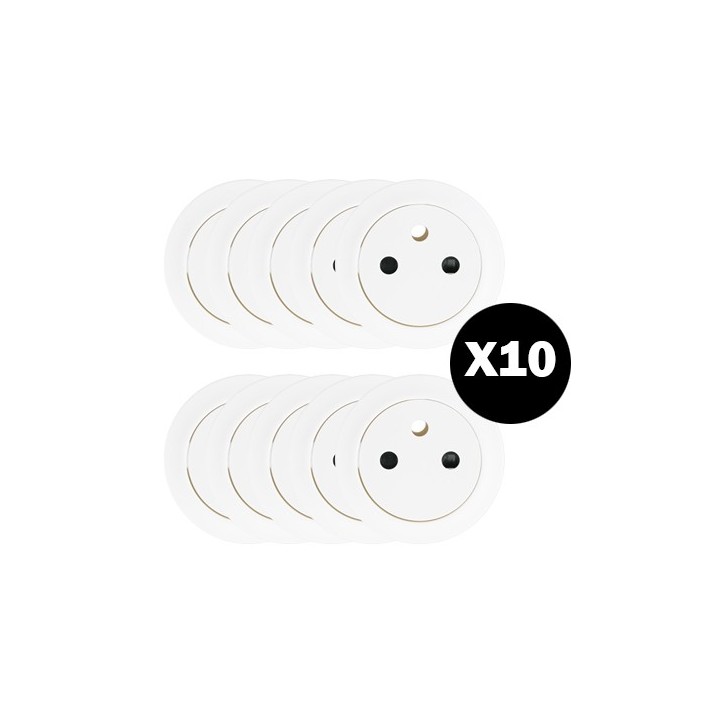 Legrand Céliane - Enjoliveur pour Prise 2P+T Surface - Blanc - Réf : 068111(10)