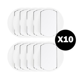 Legrand Céliane - Enjoliveur large pour Interr, Va-et-Vient ou Poussoir - Blanc - Réf : 068001(10)