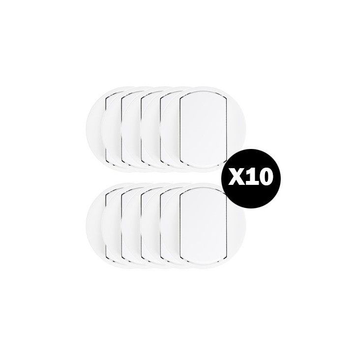 Legrand Céliane - Enjoliveur large pour Interr, Va-et-Vient ou Poussoir - Blanc - Réf : 068001(10)