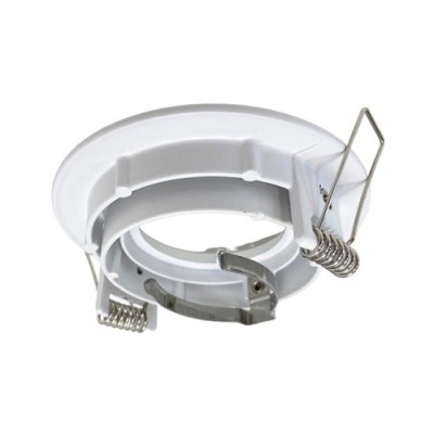 Krisane - Support spot orientable - 1/4 de tour avec douille GU10 - IP20 - blanc - Réf : KRI20024