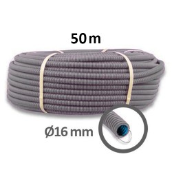 Qofil+ - Gaine électrique ICTA D16 double peau - ø16mm - Couronne de 50m - Réf : PREG16B