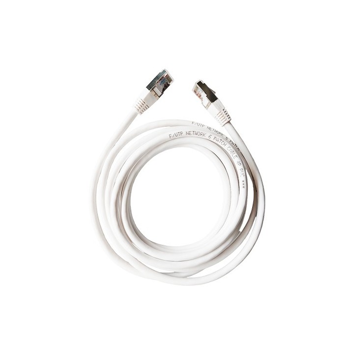 Omelcom - Cordon RJ45 CAT6 F/UTP 3m Blanc - Réf : GO562