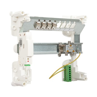 Omelcom - Coffret Start@Home S 1FO - Grade 2TV - 4 RJ45 - Réf : GO065