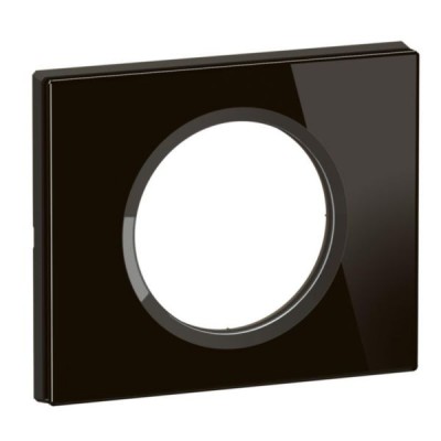 Legrand Céliane - Plaque de finition matière brute finition verre onyx noir - 1 poste - Réf : CP1901