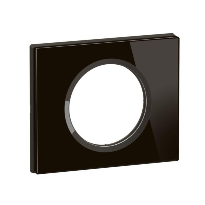 Legrand Céliane - Plaque de finition matière brute finition verre onyx noir - 1 poste - Réf : CP1901