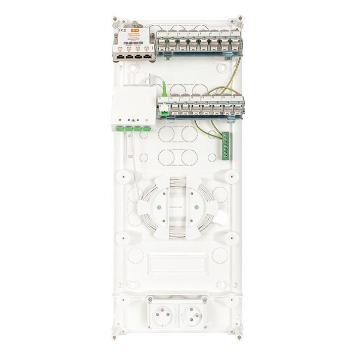 Omelcom - Coffret Box@Home 4FO - Grade 3TV - 8 RJ45 - Réf : GO085