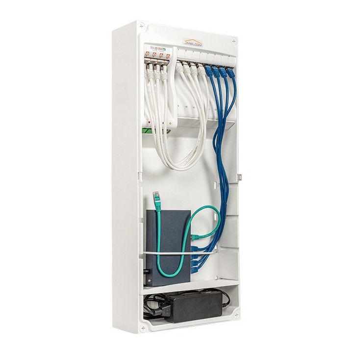 Omelcom - Coffret Box@Home Connect 4FO - Grade 3TV - 8 RJ45 - Réf : GO086
