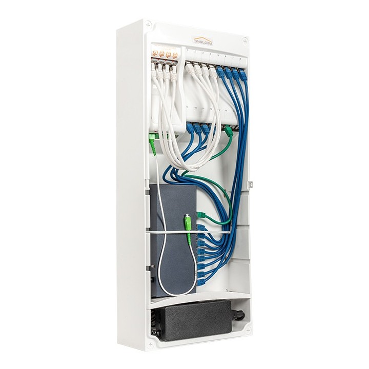 Omelcom - Coffret Box@Home Connect Ultra 4FO - Grade 3TV - 16 RJ45 - Réf : GO087