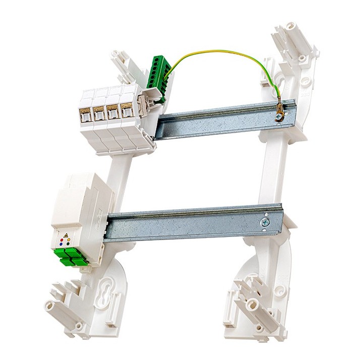 Omelcom - Lot de 4 supports modulaires blindés pour connecteurs RJ45 - Réf : GO139