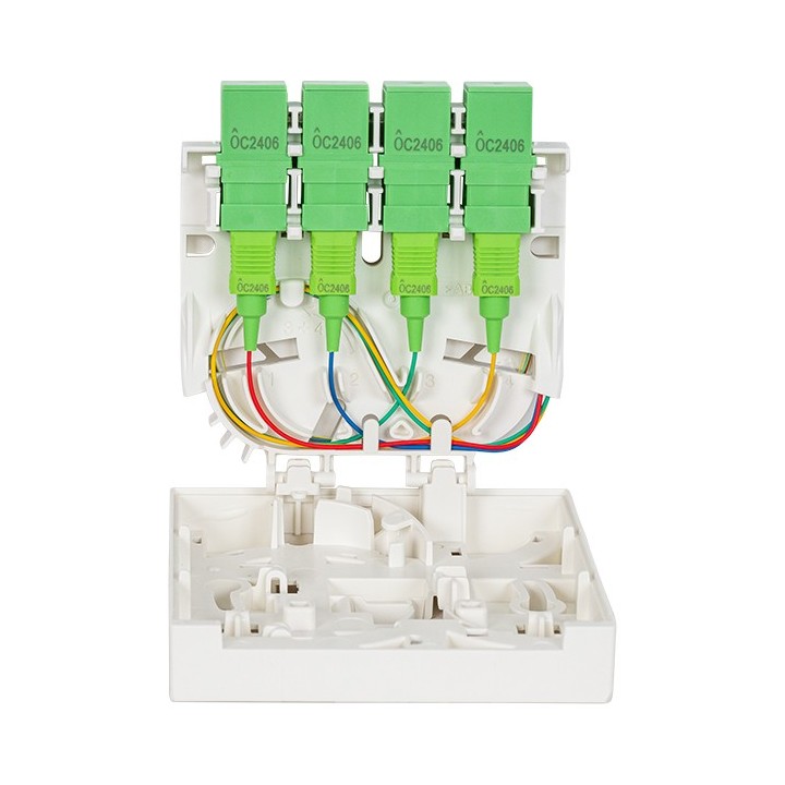 Omelcom - PTO2 4 Fibres Optiques SCAPC avec pigtails 4FO - Réf : MO441