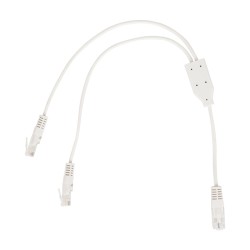 Omelcom - Cordon 1 RJ45 vers 2 RJ45 - 40cm - Réf : GO302