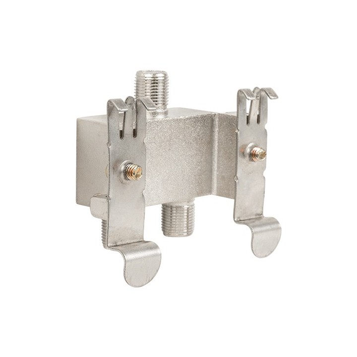 Omelcom - Répartiteur tv f/f 2 sorties + Fixation Rail DIN - Réf : GO157