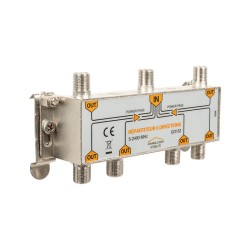 Omelcom - Répartiteur tv f/f 6 sorties + Fixation RAIL DIN - Réf : GO153