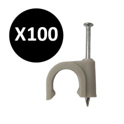 Legrand - Attaches Fixfor grises pour câble rond Ø10mm - boite de 100 - Réf : 031529