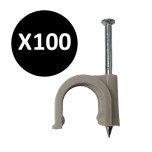 Legrand - Attaches Fixfor grises pour câble rond Ø14mm - boite de 100 - Réf : G031531