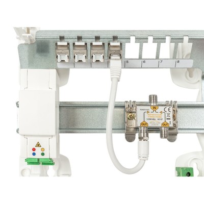 Omelcom - Cordon RJ45-F - 20cm + Raccord F-F - Réf : MO314
