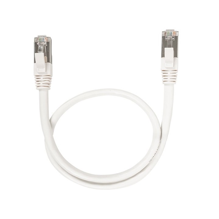 Omelcom - Cordons ronds CAT6A FTP Blanc 50cm - Réf : GO334