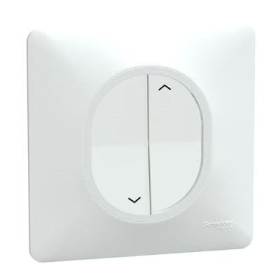 Schneider Ovalis - Interrupteur volets roulants complet blanc - Réf : S320208-P