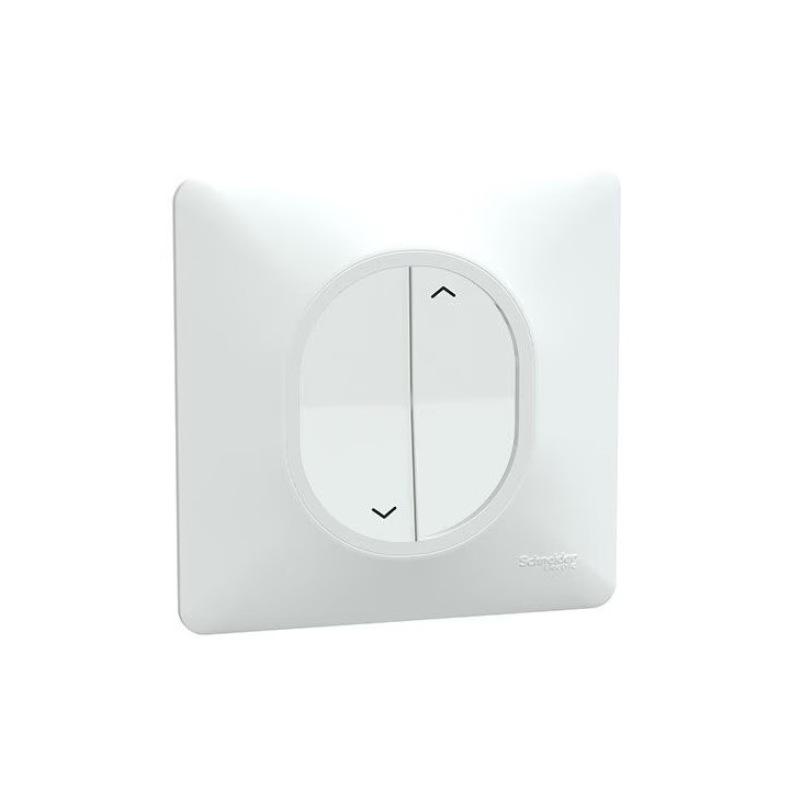 Schneider Ovalis - Interrupteur volets roulants complet blanc - Réf : S320208-P