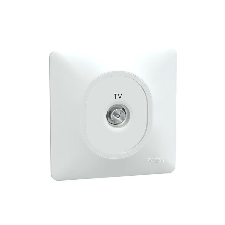 Schneider Ovalis - Prise TV complet blanc - Réf : S320405-P