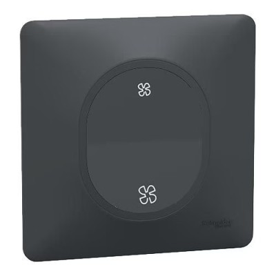 Schneider Ovalis - Bouton poussoir VMC complet anthracite - Réf : S340236-P