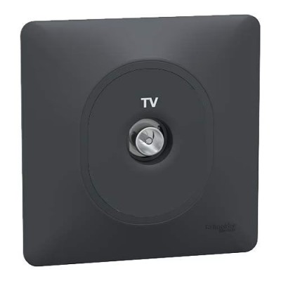 Schneider Ovalis - Prise TV complet anthracite - Réf : S340405-P