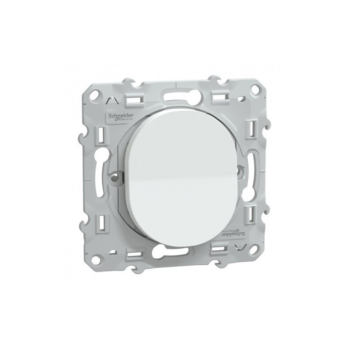 Schneider Ovalis - Bouton poussoir complet blanc - Réf : S320206-P