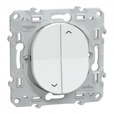 Schneider Ovalis - Interrupteur volets roulants complet blanc - Réf : S320208-P