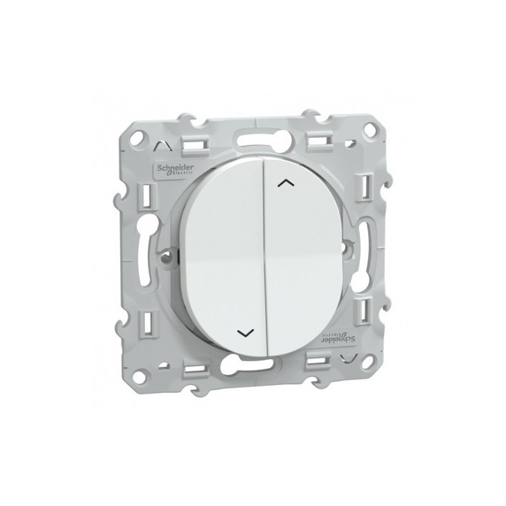 Schneider Ovalis - Interrupteur volets roulants complet blanc - Réf : S320208-P